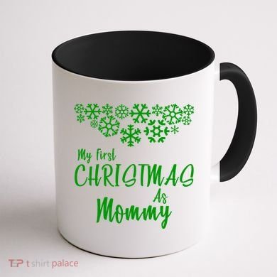 My First Christmas As Mommy Coffee Mug back