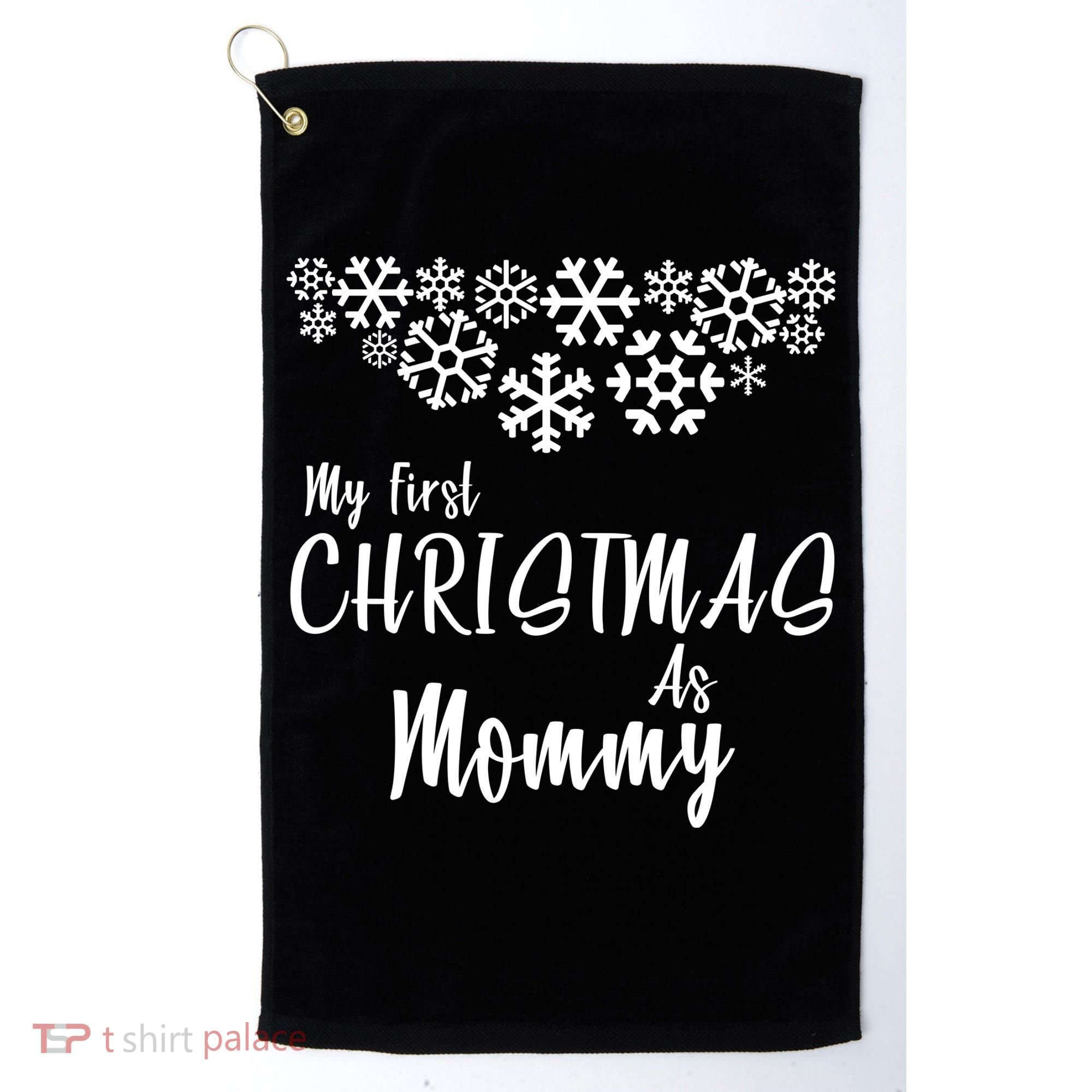 My First Christmas As Mommy Golf Towel