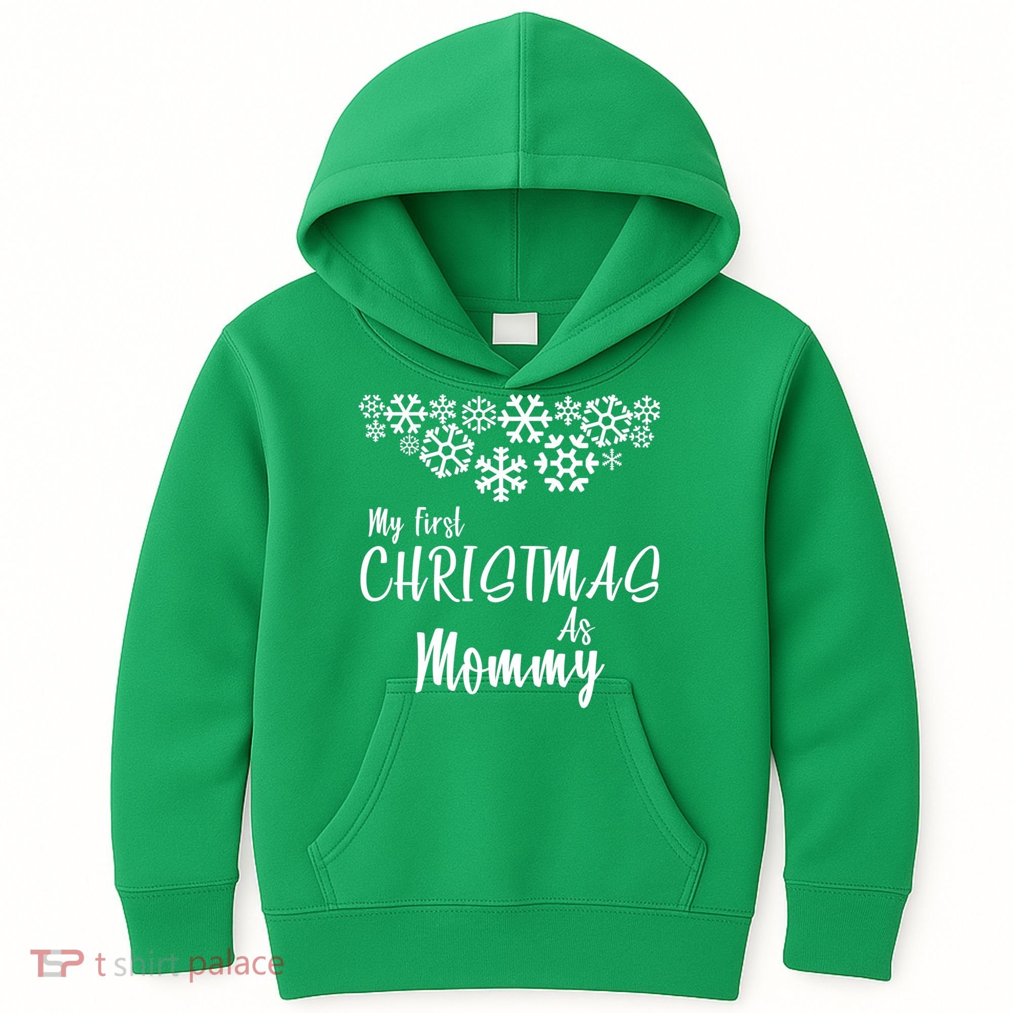 My First Christmas As Mommy Kids Hoodie