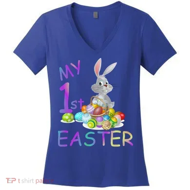 My First Easter Women's V-Neck T-Shirt