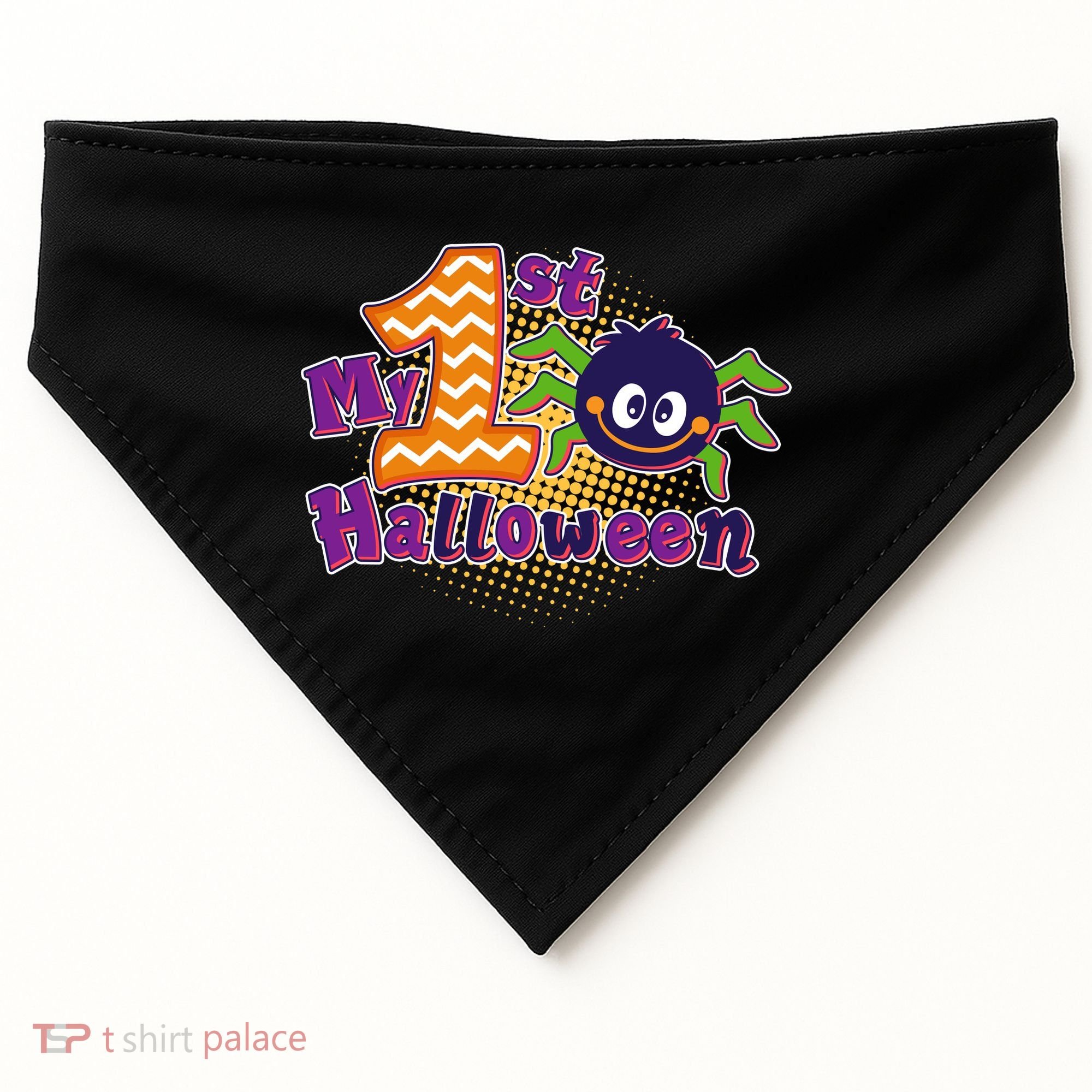 My First Halloween Cute Spider USA-Made Doggie Bandana