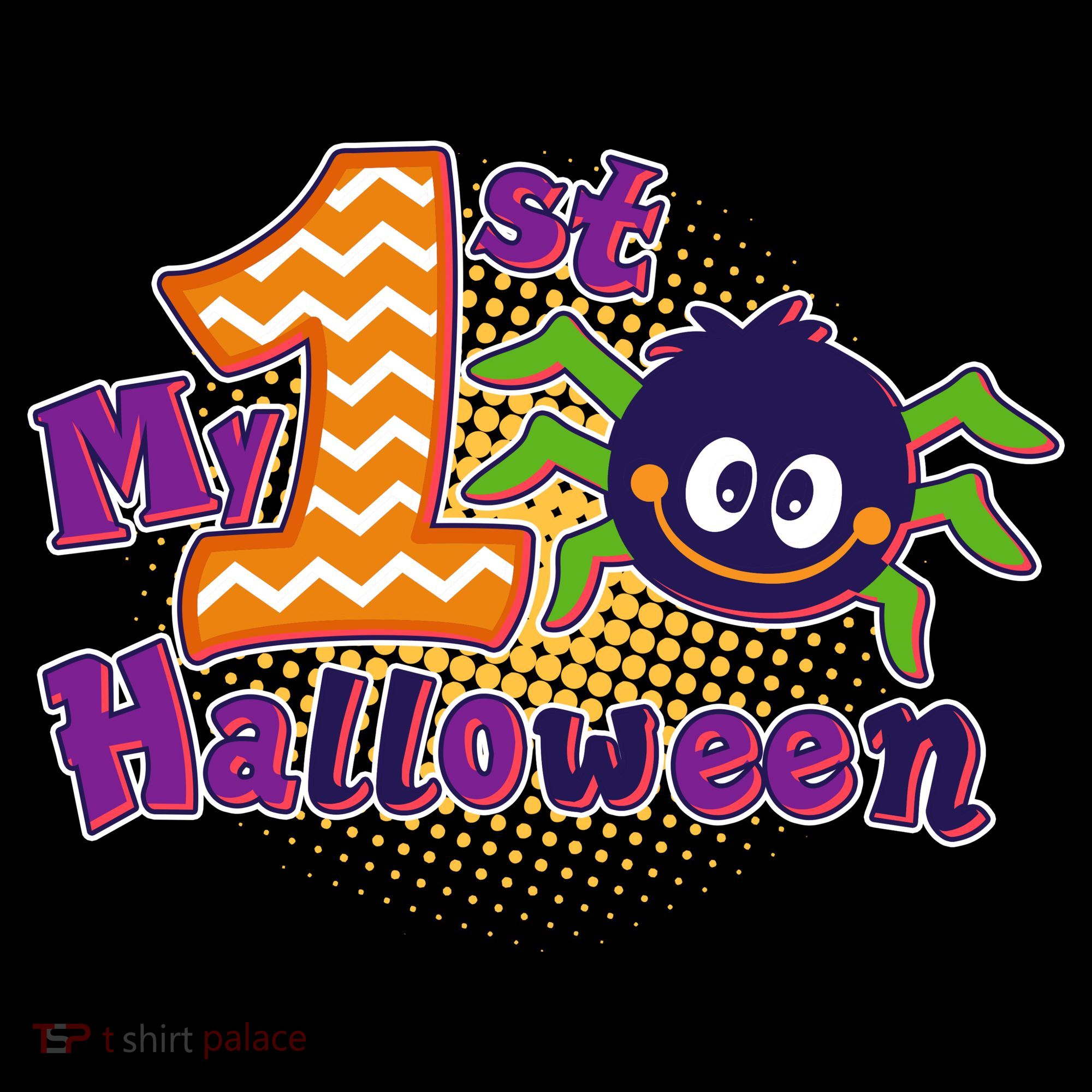 My First Halloween Cute Spider Button