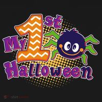 My First Halloween Cute Spider Women's Perfect Tri Tunic Long Sleeve Shirt thumb 2