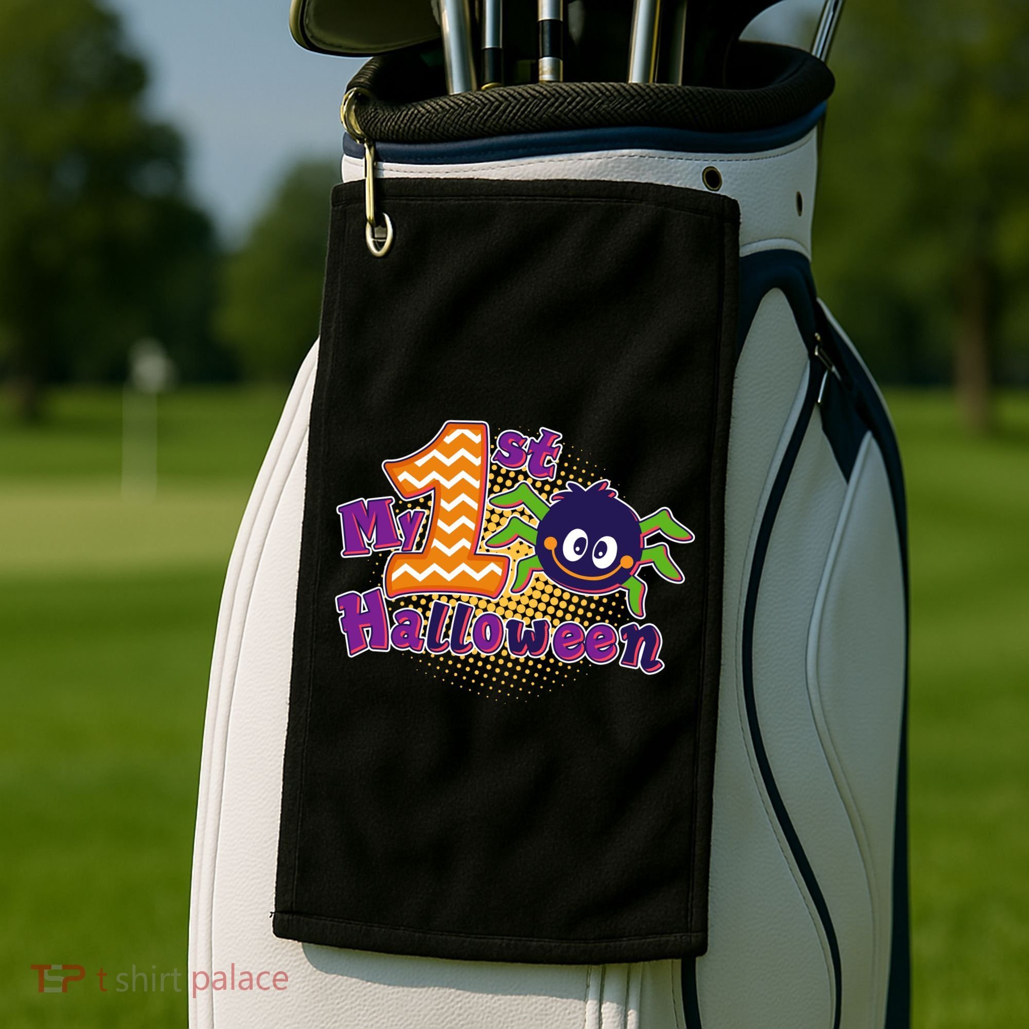 My First Halloween Cute Spider Golf Towel