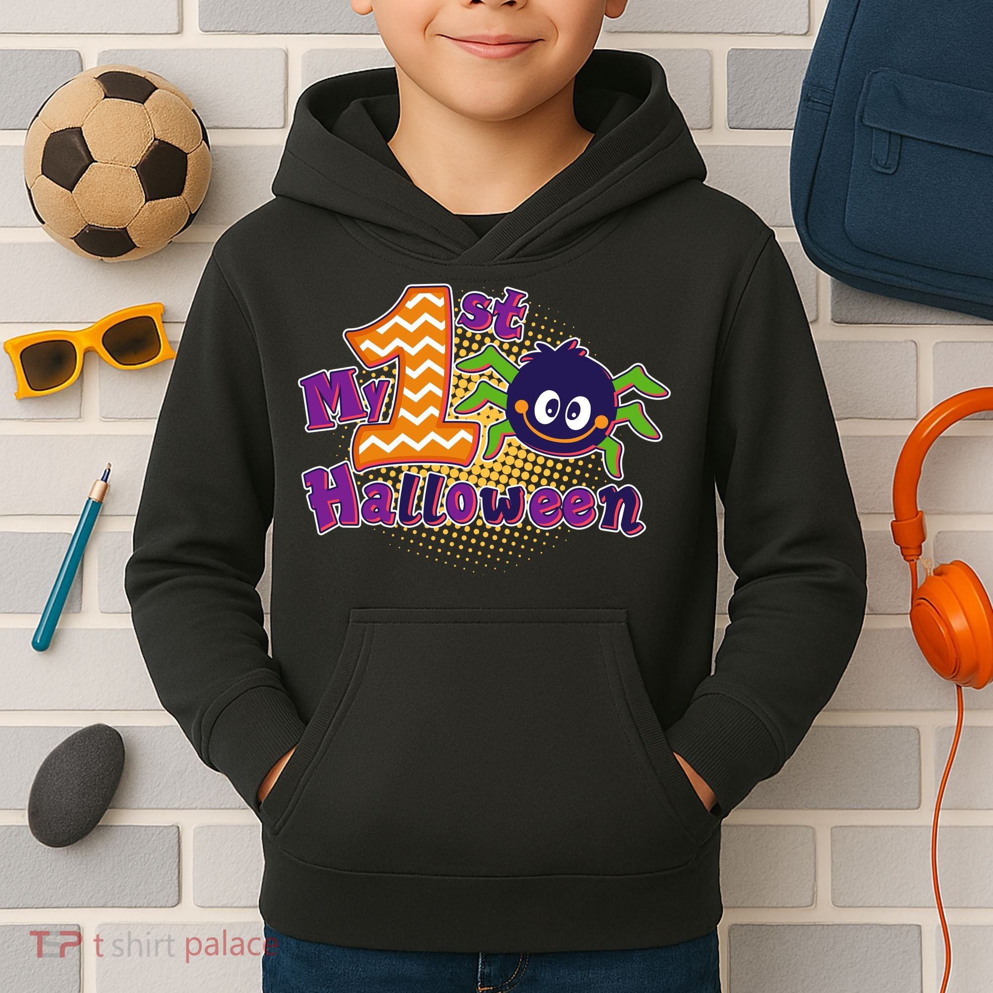 My First Halloween Cute Spider Kids Hoodie