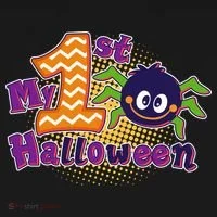 My First Halloween Cute Spider Kids Long Sleeve Shirt thumb 2