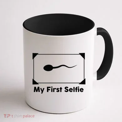 My First Selfie Funny Parody Coffee Mug back