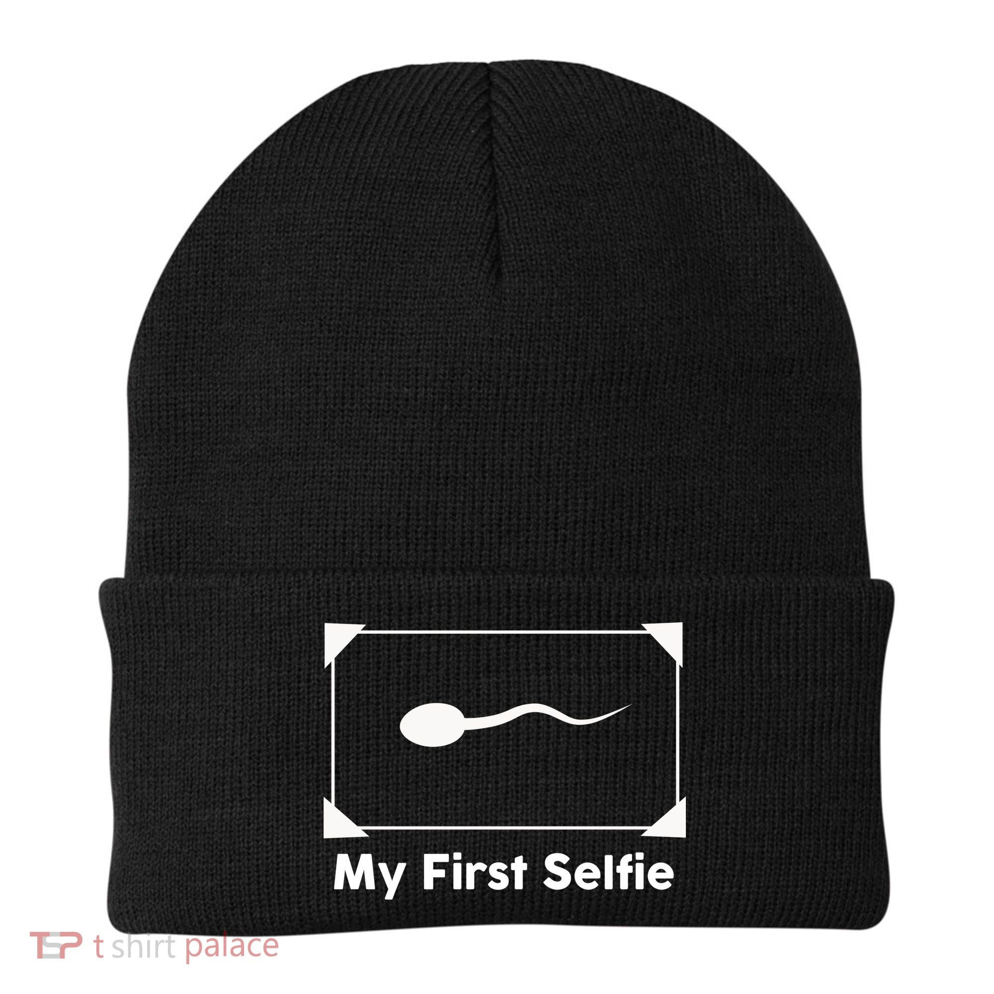 My First Selfie Funny Parody Beanie