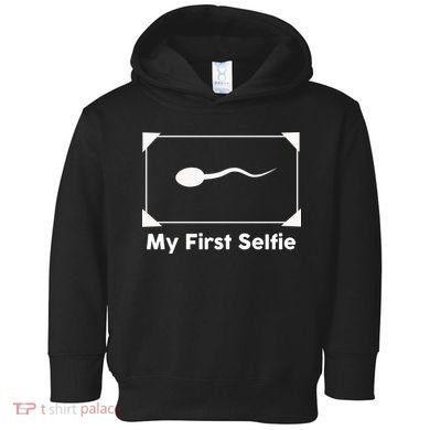 My First Selfie Funny Parody Toddler Hoodie
