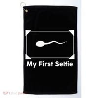 My First Selfie Funny Parody Golf Towel thumb 0