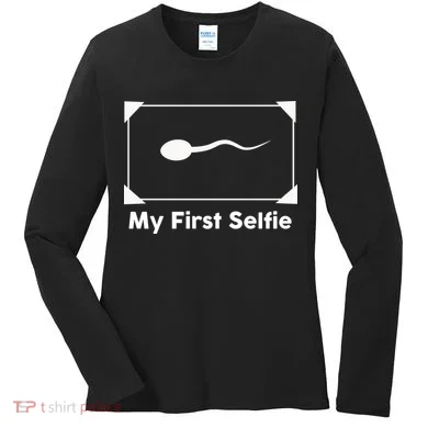 My First Selfie Funny Parody Women's Long Sleeve Shirt