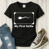My First Selfie Funny Parody Women's T-Shirt thumb 3