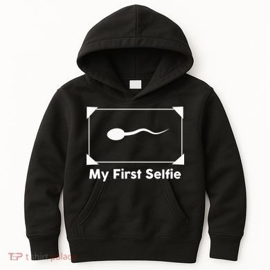 My First Selfie Funny Parody Kids Hoodie