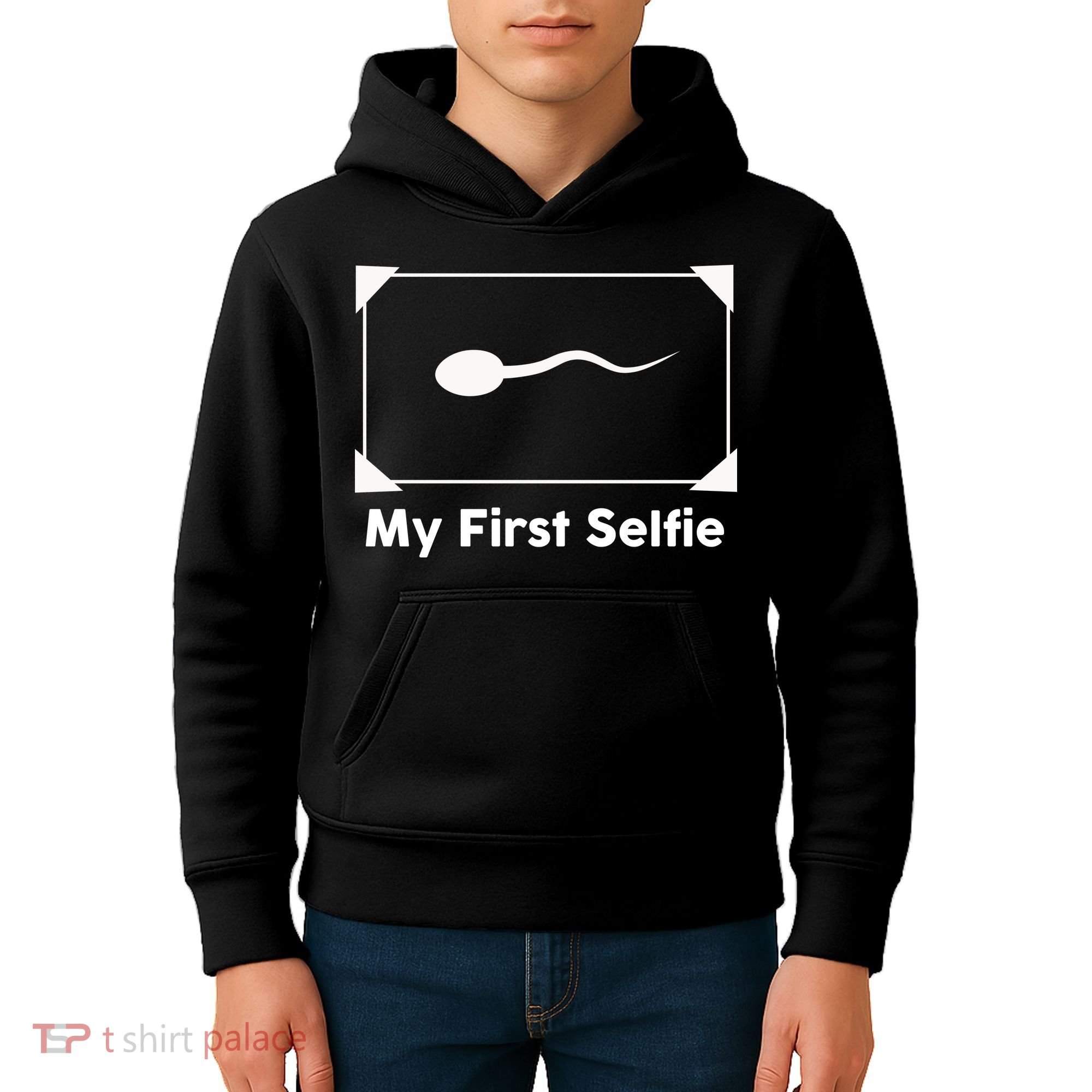 My First Selfie Funny Parody Kids Hoodie
