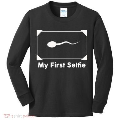 My First Selfie Funny Parody Kids Long Sleeve Shirt