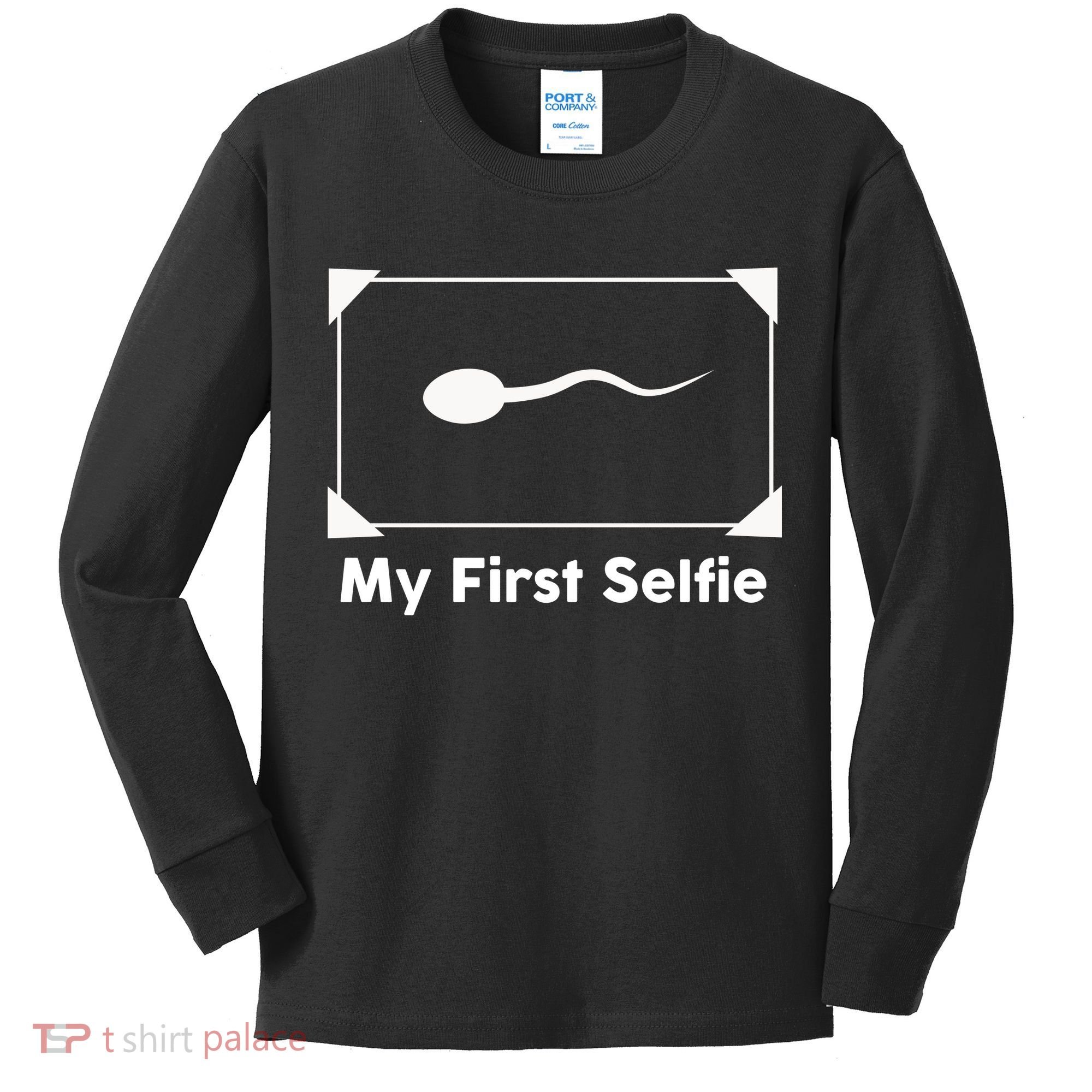 My First Selfie Funny Parody Kids Long Sleeve Shirt