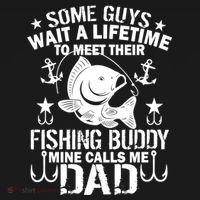 My Fishing Buddy Calls Me Dad USA-Made Doggie Bandana thumb 2
