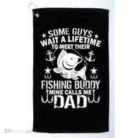 My Fishing Buddy Calls Me Dad Golf Towel thumb 0