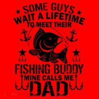My Fishing Buddy Calls Me Dad Santa Hat thumb 1