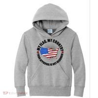 My Flag My Country Your Approval Is Not Required Kids Hoodie thumb 0