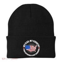 My Flag My Country Your Approval Is Not Required Beanie thumb 0