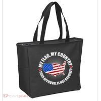 My Flag My Country Your Approval Is Not Required Tote Bag thumb 2