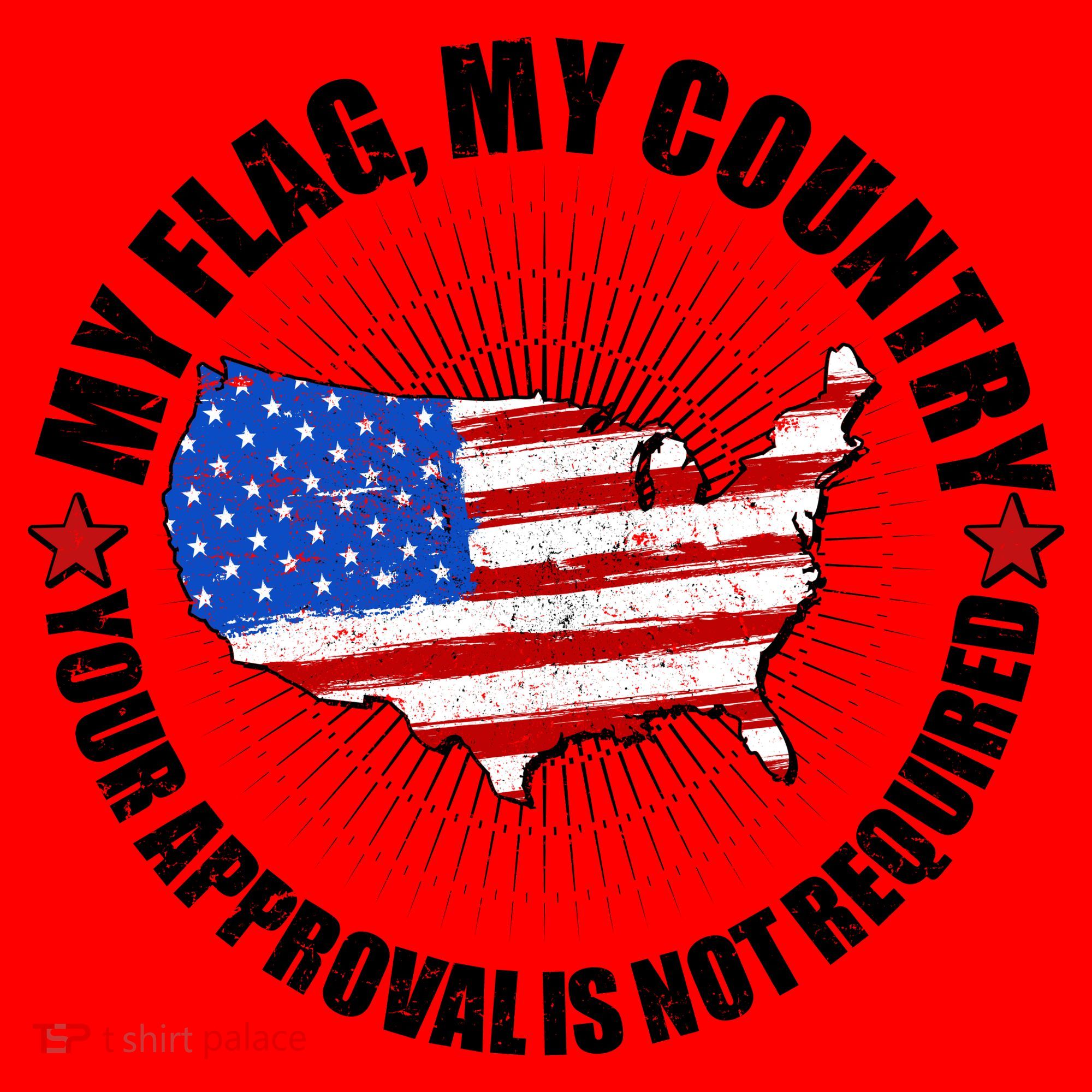 My Flag My Country Your Approval Is Not Required Santa Hat