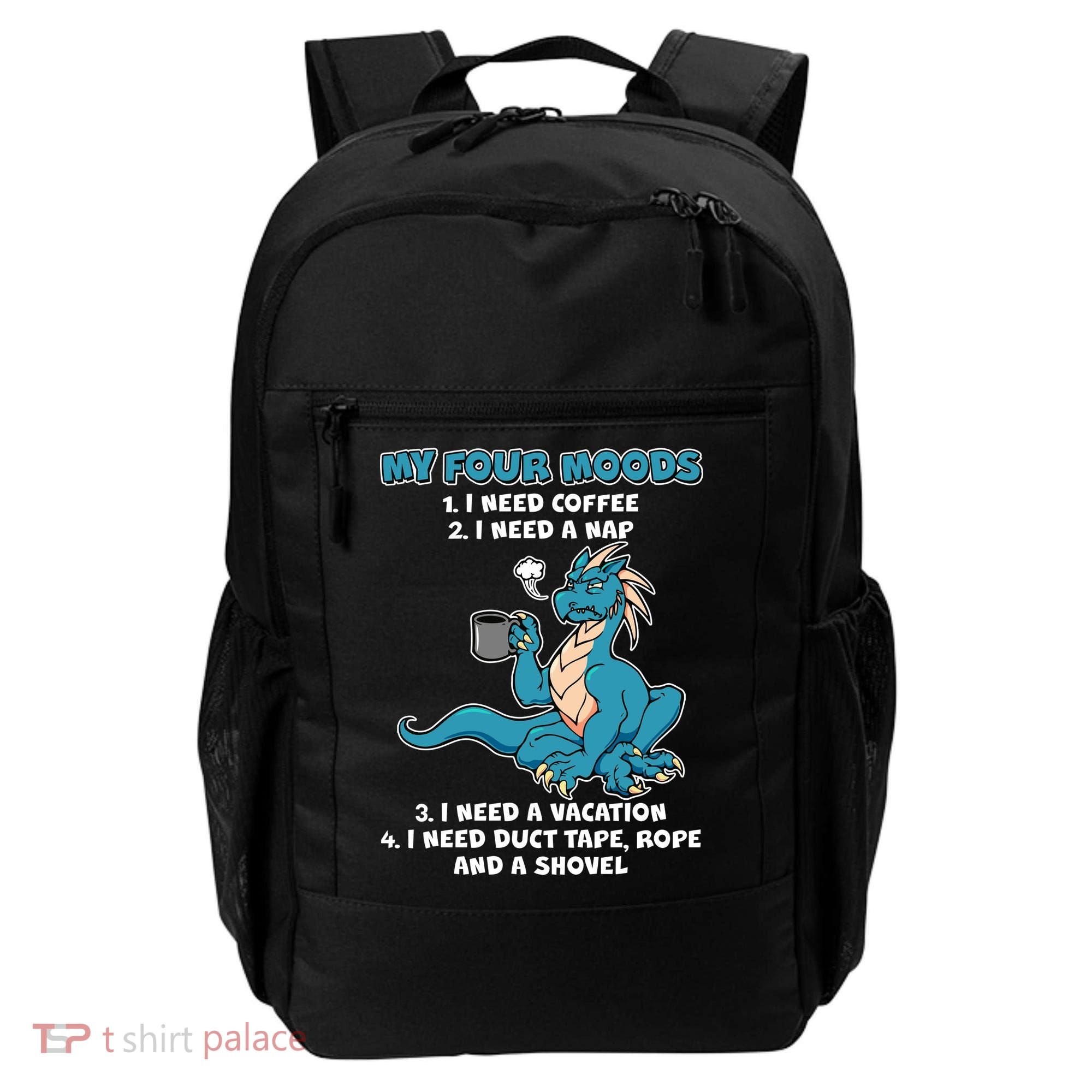 My Four Moods Cranky Coffee Dragon Backpack
