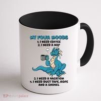 My Four Moods Cranky Coffee Dragon Coffee Mug thumb 1