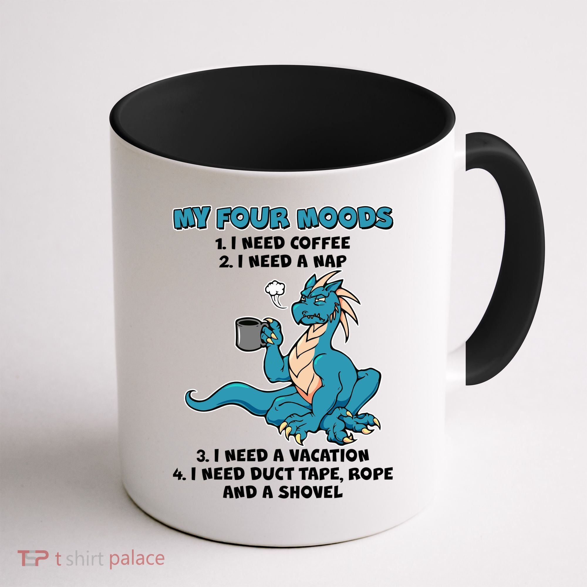 My Four Moods Cranky Coffee Dragon Coffee Mug