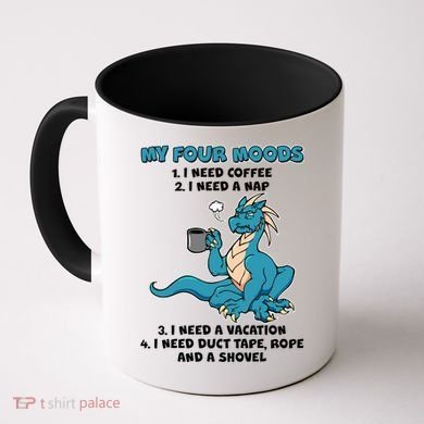 My Four Moods Cranky Coffee Dragon Coffee Mug