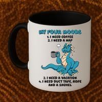 My Four Moods Cranky Coffee Dragon Coffee Mug thumb 2