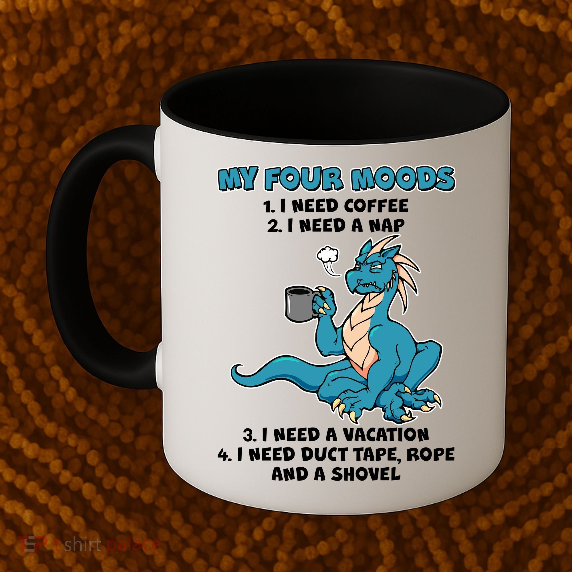 My Four Moods Cranky Coffee Dragon Coffee Mug