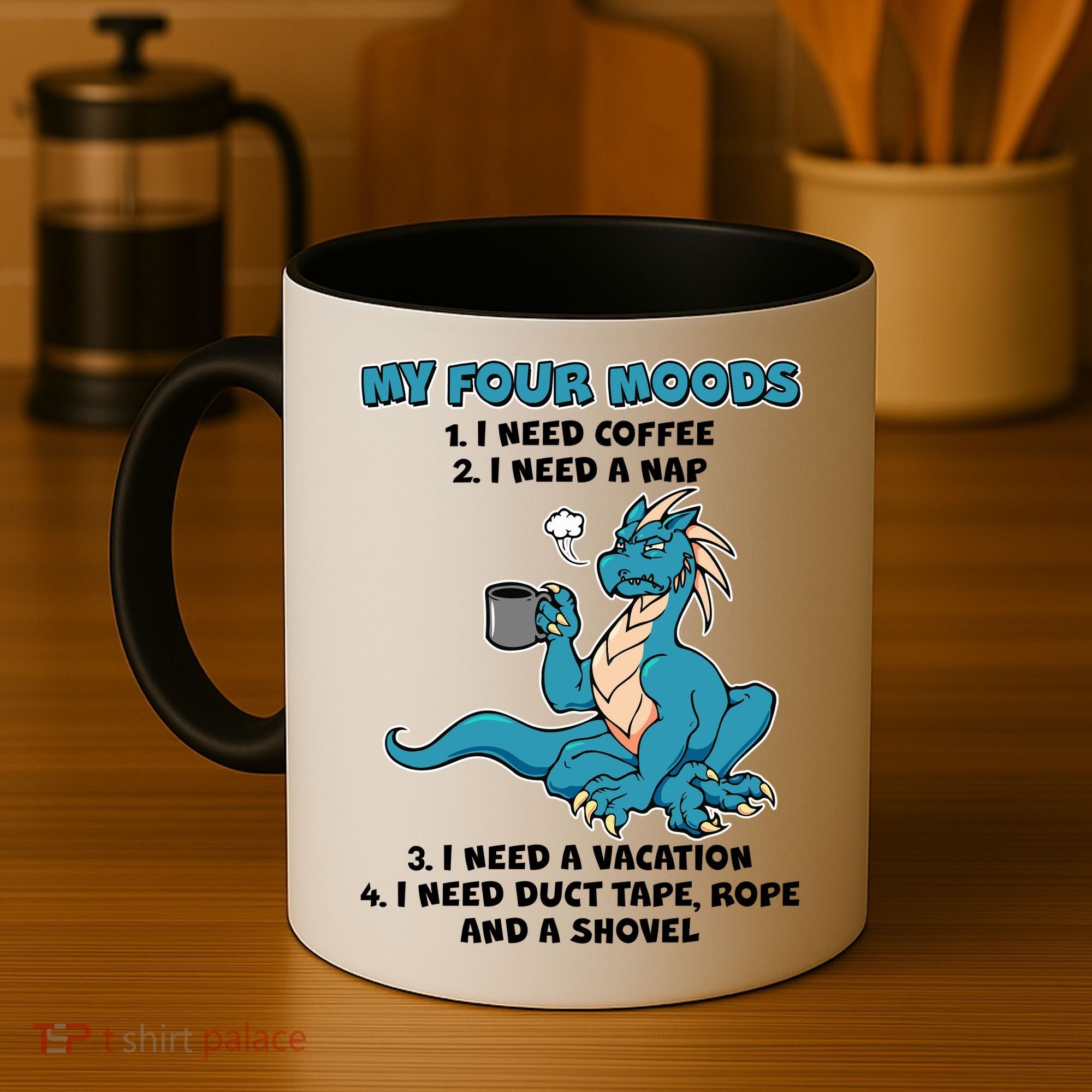 My Four Moods Cranky Coffee Dragon Coffee Mug