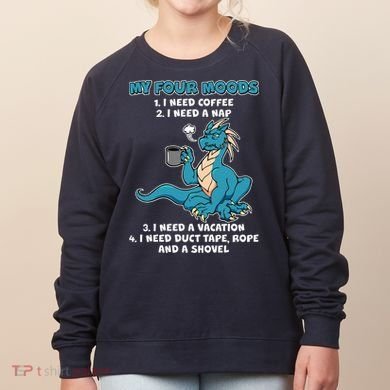 My Four Moods Cranky Coffee Dragon Women's Sweatshirt