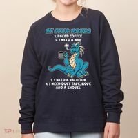 My Four Moods Cranky Coffee Dragon Women's Sweatshirt thumb 0