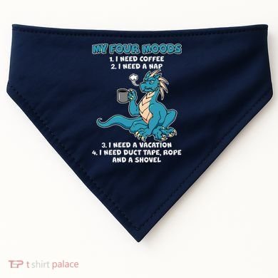 My Four Moods Cranky Coffee Dragon USA-Made Doggie Bandana