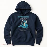 My Four Moods Cranky Coffee Dragon Hoodie thumb 0