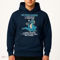 My Four Moods Cranky Coffee Dragon Hoodie thumb 2