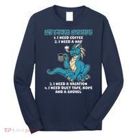 My Four Moods Cranky Coffee Dragon Long Sleeve Shirt thumb 0