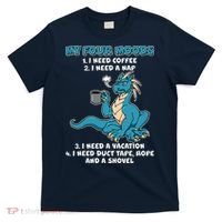 My Four Moods Cranky Coffee Dragon T-Shirt thumb 0