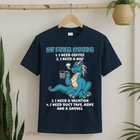 My Four Moods Cranky Coffee Dragon T-Shirt thumb 2