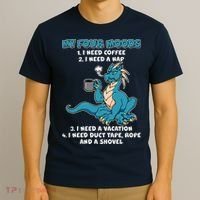 My Four Moods Cranky Coffee Dragon T-Shirt thumb 3