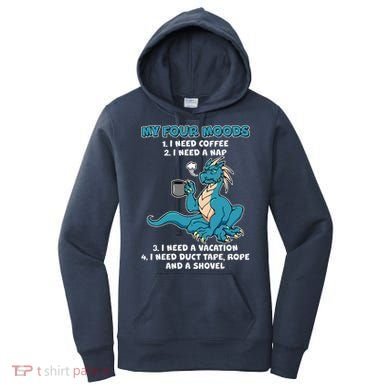 My Four Moods Cranky Coffee Dragon Women's Hoodie
