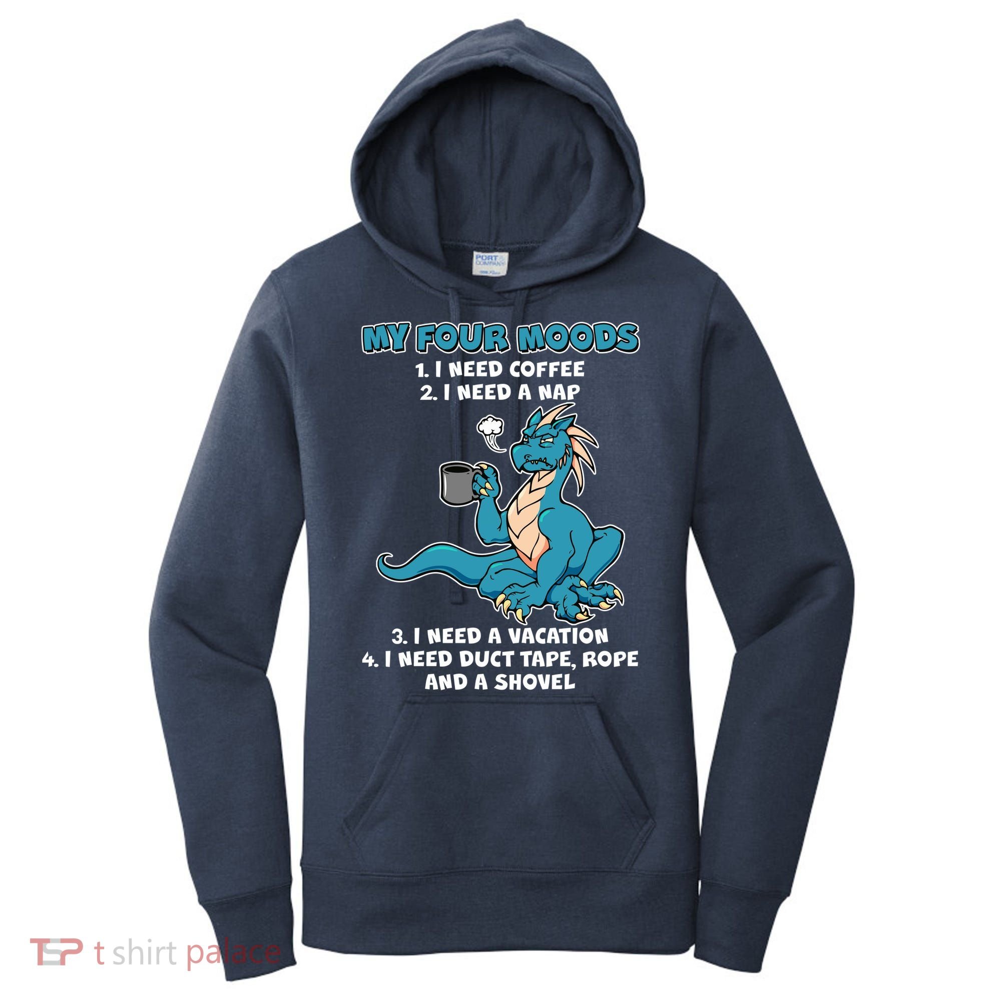 My Four Moods Cranky Coffee Dragon Women's Hoodie