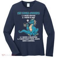 My Four Moods Cranky Coffee Dragon Women's Long Sleeve Shirt thumb 0
