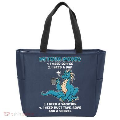 My Four Moods Cranky Coffee Dragon Tote Bag