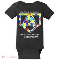 My Friend Has Autism What's Your Friend's Superpower? Baby Bodysuit thumb 0