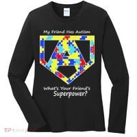 My Friend Has Autism What's Your Friend's Superpower? Women's Long Sleeve Shirt thumb 0
