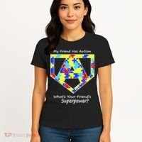 My Friend Has Autism What's Your Friend's Superpower? Women's T-Shirt thumb 4